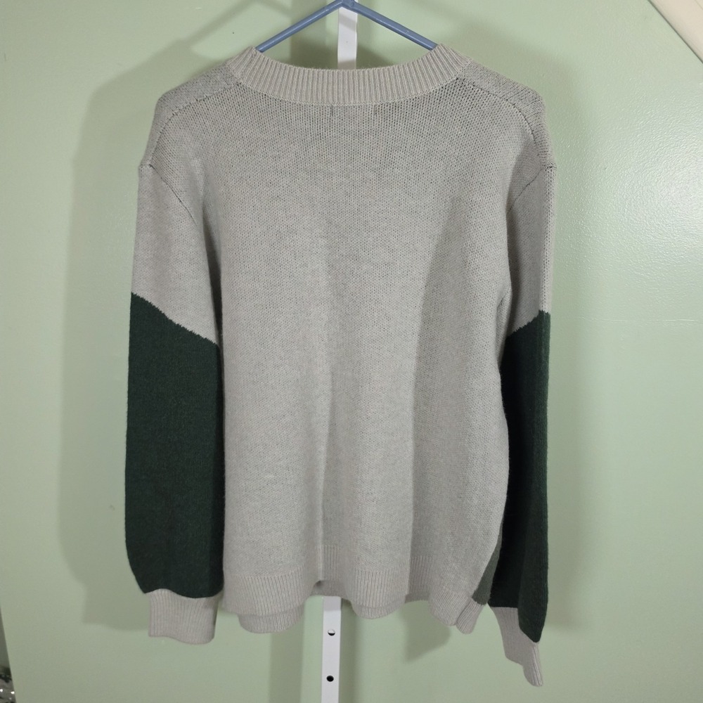 Earthbound Trading Co Mushroom House Intarsia Knit Sweater Women's Size L Gray - Picture 6 of 6